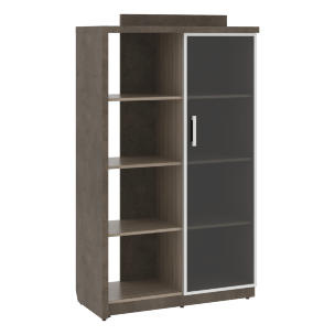 Шкаф СФ-534182 Бетон чикаго тем F187 ST9/Дрифтвуд H3090 ST22 1037х454,5х1770 WOOD&amp;amp;STONE