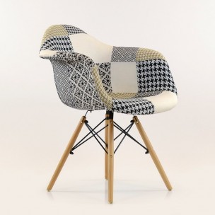 Стул-кресло DAW Patchwork Lounge трехцветный