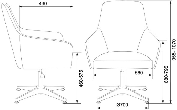 Кресло Бюрократ CH-390/BLACK 