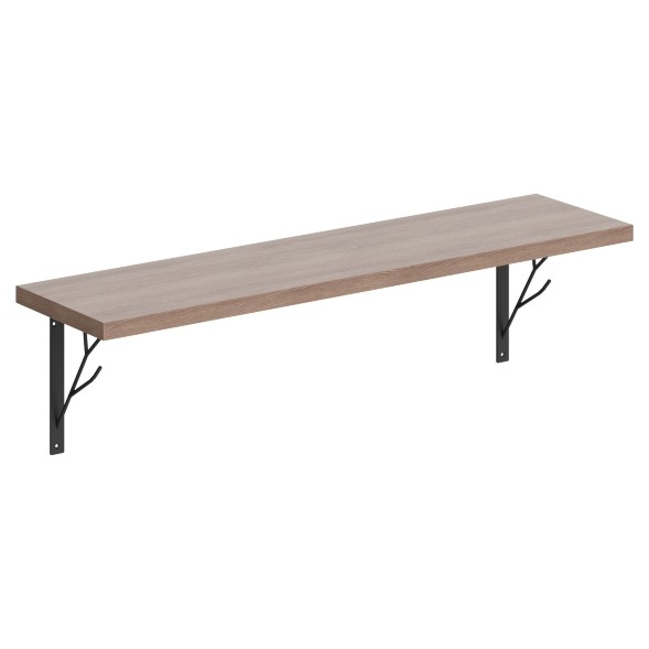 Полка с полкодержателями SH1-TREE 830х210х222 COFFEE