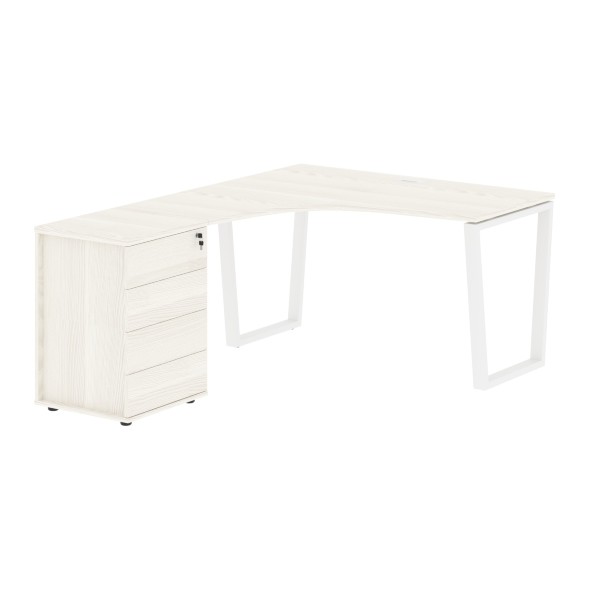 Стол эргономичный с тумбой EVCET 1318(L) 1360х1880х750 EDIS