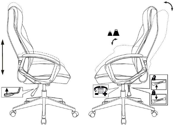 Кресло игровое Zombie Hero ткань