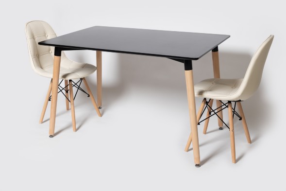 Стол Oslo Rectangle BK, 120х80 см