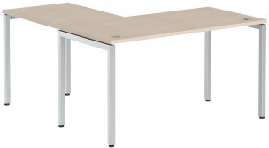 Стол угловой XSCT 1415 Бук Тиара/Алюминий 1400х1500х750