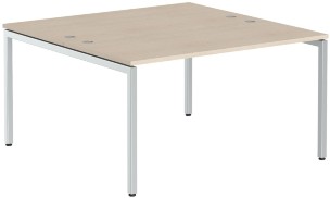 Стол 2-х местный XWST 1414 Бук Тиара/Алюминий 1400х1400х750