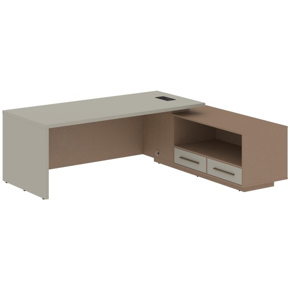 Стол руководителя с тумбой VCT 2319(R) 2300х1900х750 VELION